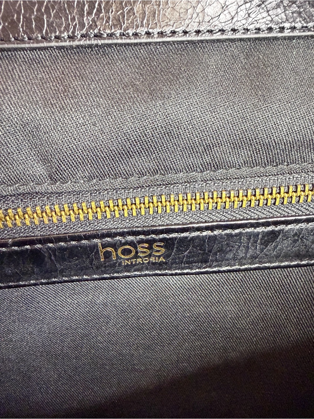 Hoss Black Haircalf Leather Envelope Shoulder Bag Vintage Woven Strap Clutch - Picture 5 of 12